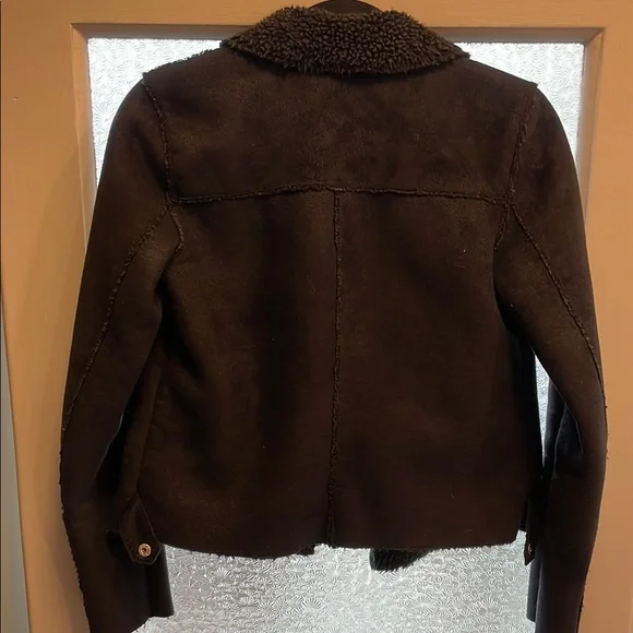 AE Black Shearling Moto Jacket - Picture 2 of 6